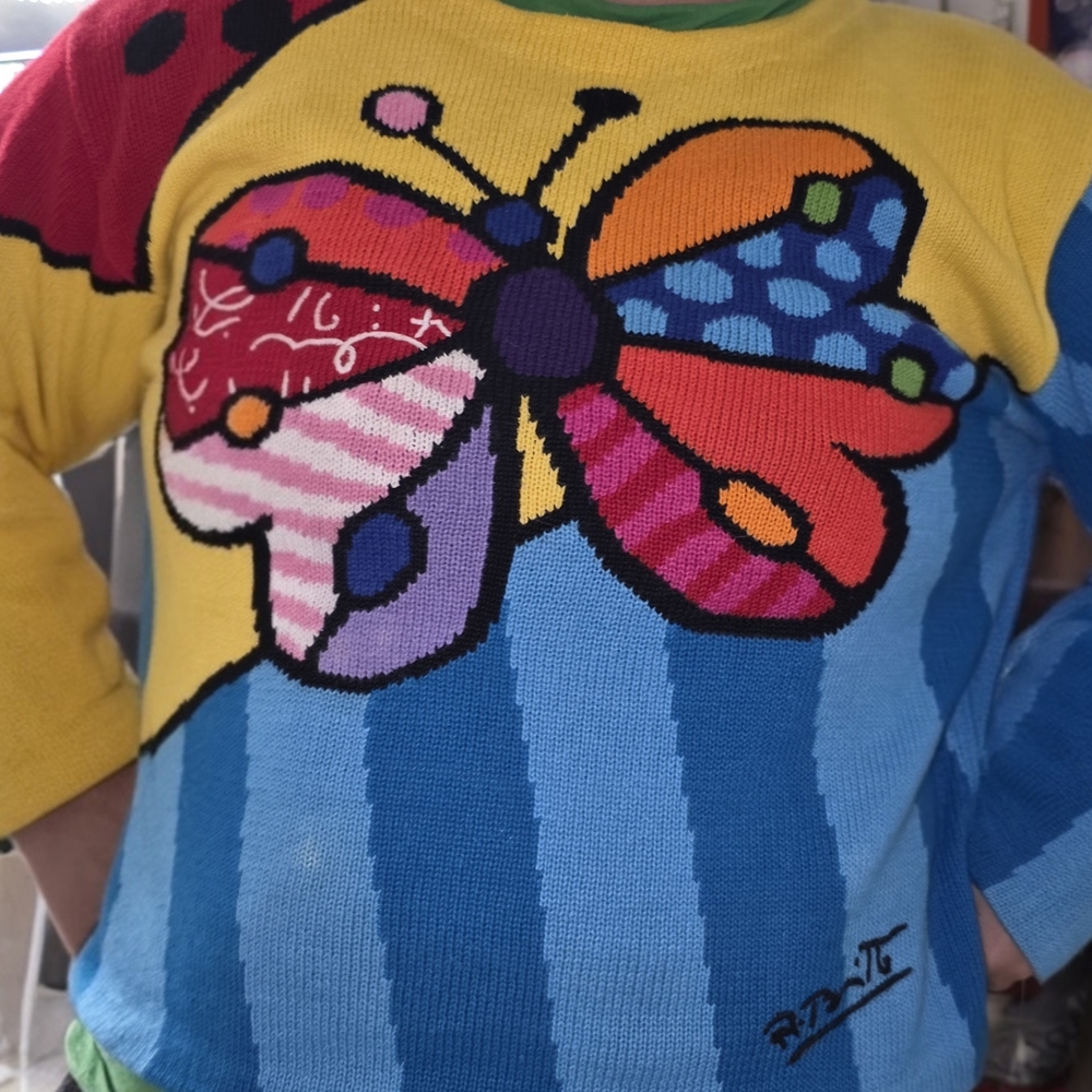 Vibrant Butterfly Women's Sweater